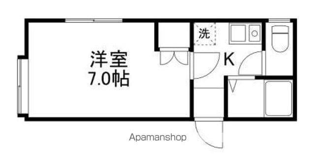 メゾンキャッスルベリー(1K/1階)の間取り写真