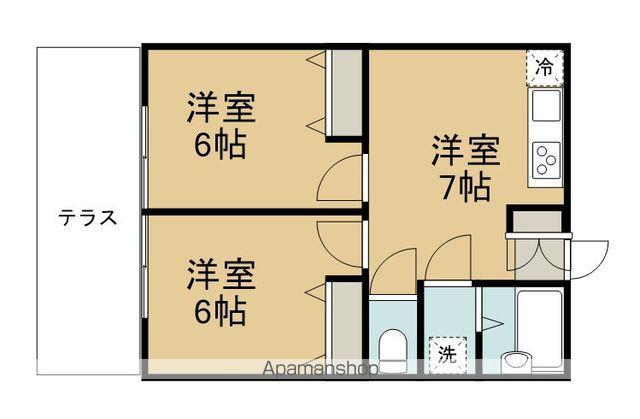 井口ビル(2DK/3階)の間取り写真