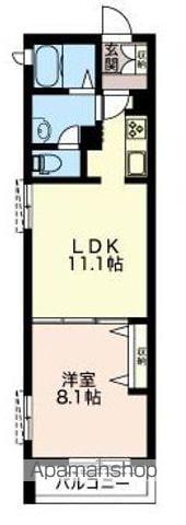 SKビル(1LDK/2階)の間取り写真