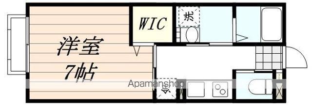 メゾン・メルヴェーユ(1K/1階)の間取り写真