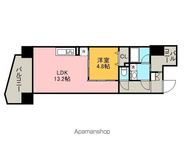 ザ・グラッシーズ(1LDK/10階)の間取り写真