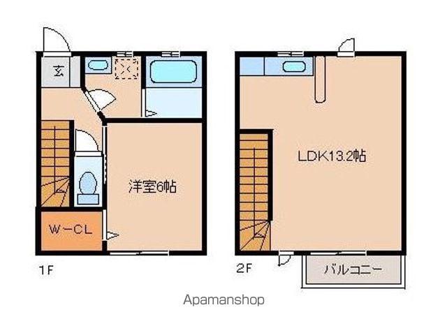 CASA OKI B(1LDK)の間取り写真