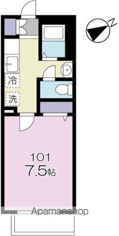 アイシイメゾン(1K/1階)の間取り写真