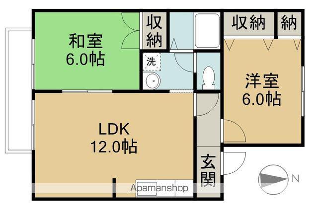 コート・ファミールA・B(2LDK/2階)の間取り写真