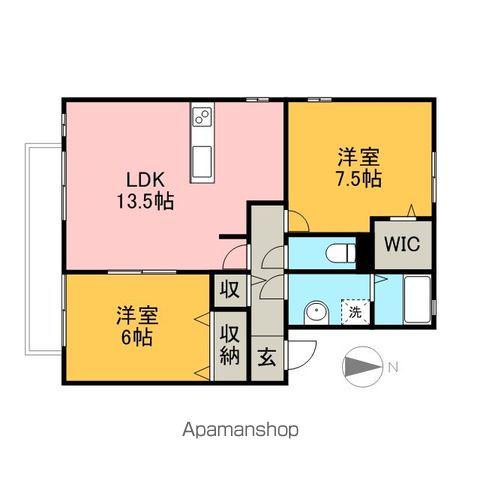 エスペランサ(2LDK/1階)の間取り写真