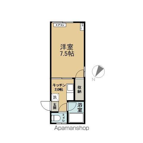 ステラⅠ(1K/1階)の間取り写真