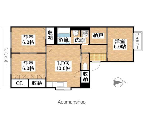 レジデンス内浦(3LDK/2階)の間取り写真