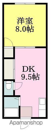 清水荘(1DK/2階)の間取り写真