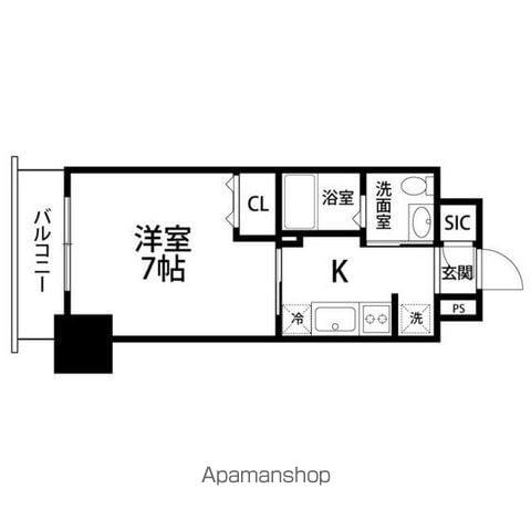 グランディール卸町(1K/4階)の間取り写真