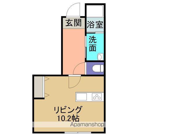 ボヌール・ベアⅠ(1K/1階)の間取り写真