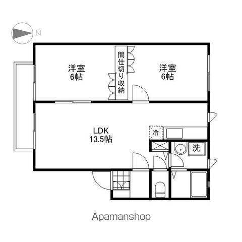 ボミュールメゾン(2LDK/1階)の間取り写真