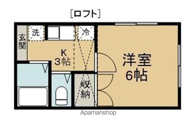ベアーズハウス(1K/2階)の間取り写真