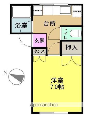 バルコンソワ(1K/2階)の間取り写真