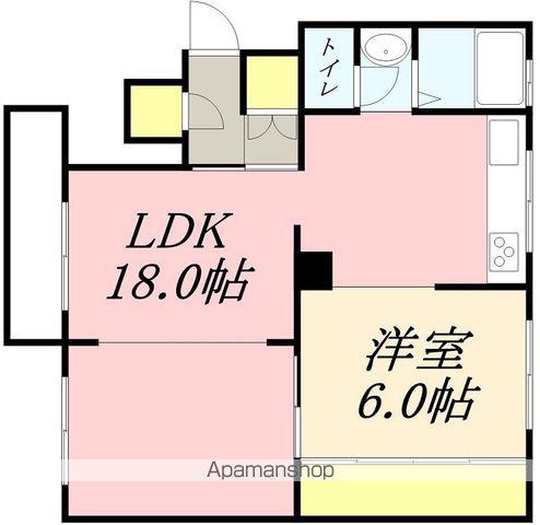 繊維マンション(1LDK/3階)の間取り写真