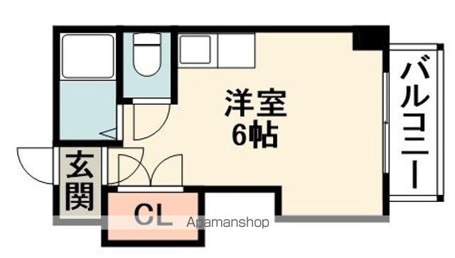 イーズマンション5(ワンルーム/2階)の間取り写真