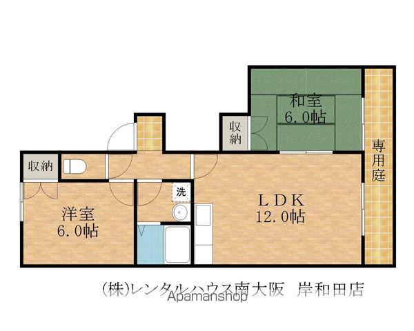 花ハウス(2LDK/1階)の間取り写真