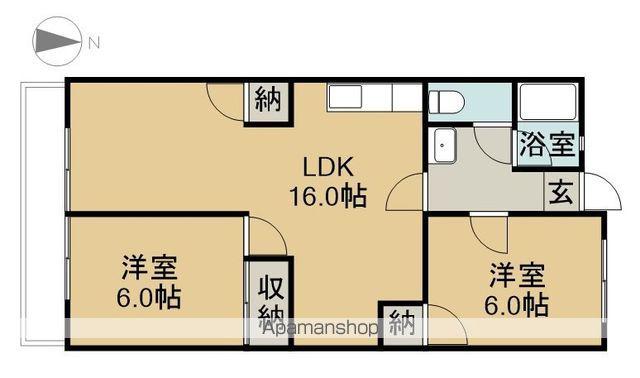 アーバンコート中須賀(2LDK/3階)の間取り写真