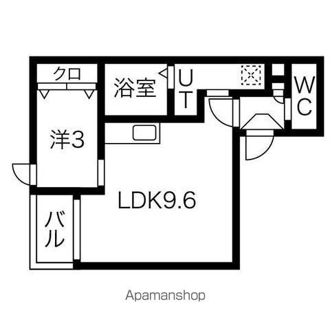 WARREN KUBOMIⅡ(1LDK/1階)の間取り写真