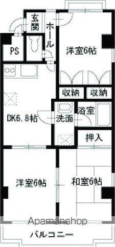 サマータイハイツ(3DK/4階)の間取り写真