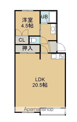 煉瓦台ハイツ(1LDK/1階)の間取り写真