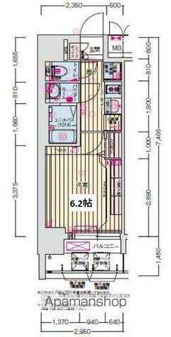 プレサンス名古屋ルクソリア(1K/8階)の間取り写真