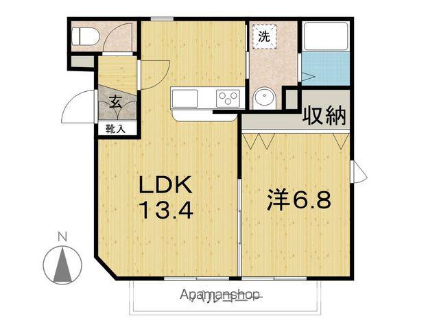 パールヒルズ(1LDK/2階)の間取り写真