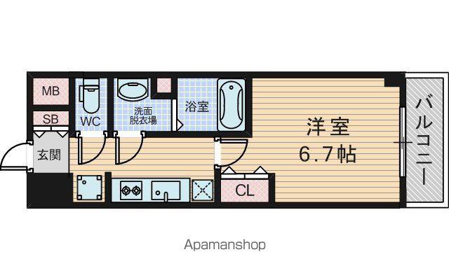 ARTIZA淡路(1K/3階)の間取り写真