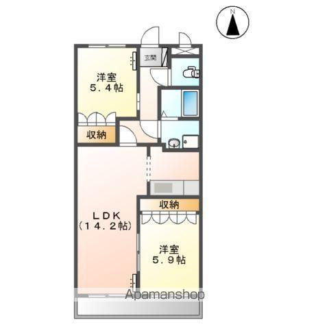 ひかりハウス(2LDK/2階)の間取り写真