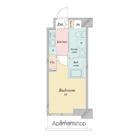 RJRリクロス高砂(1K/4階)の間取り写真