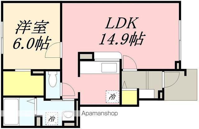 ドルチェ美原(1LDK/1階)の間取り写真