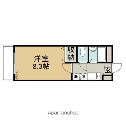 ロイヤルハーモニー(1K/2階)の間取り写真