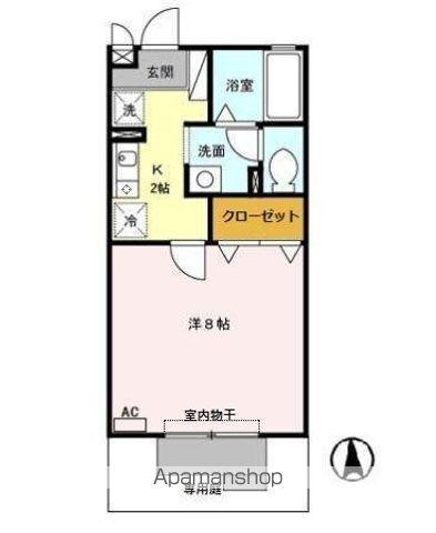 ハイムマエダ(1K/1階)の間取り写真