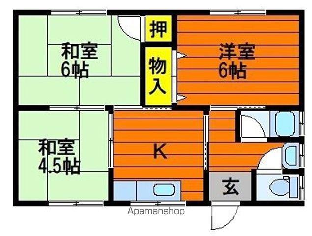 赤穂線 西大寺駅 徒歩36分 1階建 築101年(3K)の間取り写真