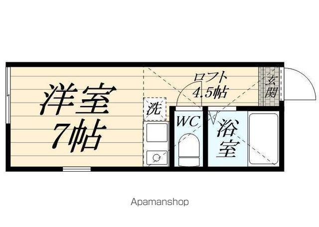 ユナイト下末吉サンヴィクトールの杜(ワンルーム/2階)の間取り写真