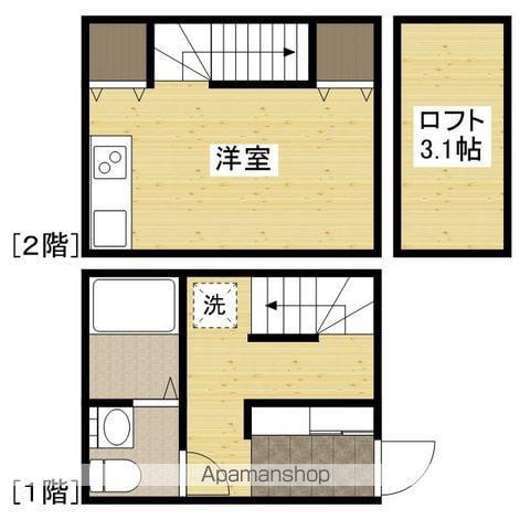 CASA COZYコイン通(ワンルーム/1階)の間取り写真