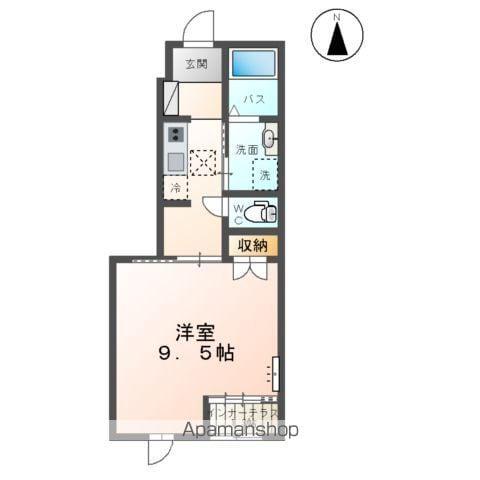 永井川アパートB棟(1K/1階)の間取り写真