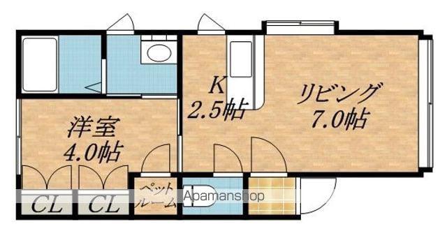 ソシアルトミイNO68(1DK/3階)の間取り写真
