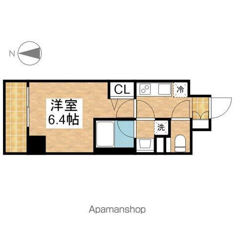 ディアレイシャス大須観音III(1K/8階)の間取り写真