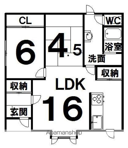 根室本線 帯広駅 徒歩34分 1階建 築13年(2LDK)の間取り写真