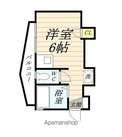 アーバンフラット本郷台(ワンルーム/3階)の間取り写真