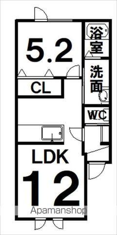 ATENASⅠ(1LDK/2階)の間取り写真
