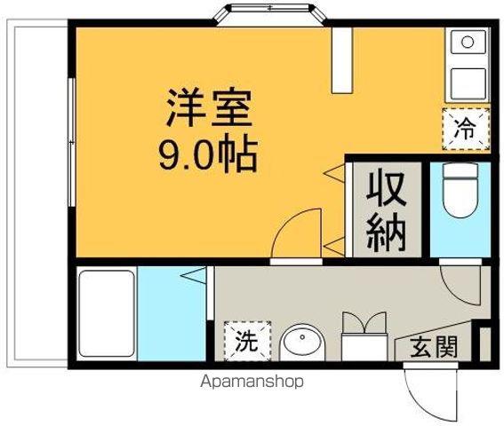 オリビアガーデンヒルズ(ワンルーム/1階)の間取り写真