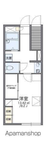 レオパレス竹乃井(1K/1階)の間取り写真