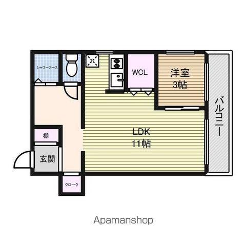 ダイアパレス大曽根(1LDK/6階)の間取り写真