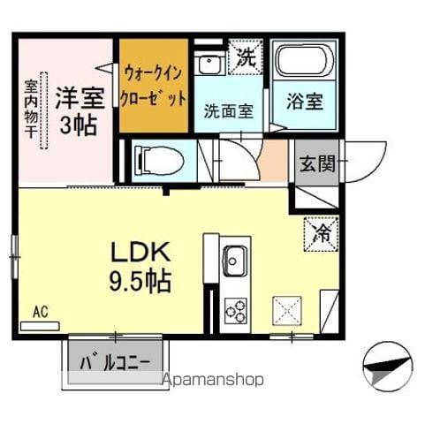 セブンワンテンJ(1LDK/1階)の間取り写真