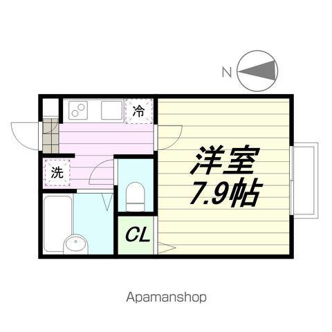 ディアス八幡(1K/1階)の間取り写真