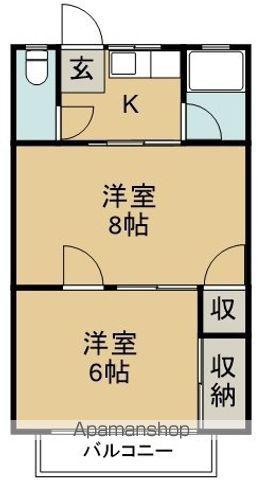 瑞風マンション(2K/1階)の間取り写真