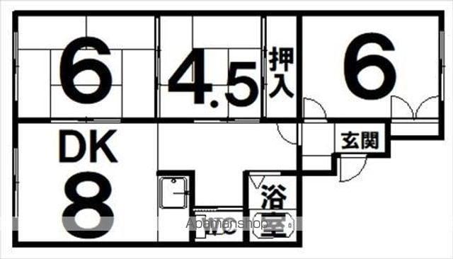 ロジェ青山(3DK/3階)の間取り写真
