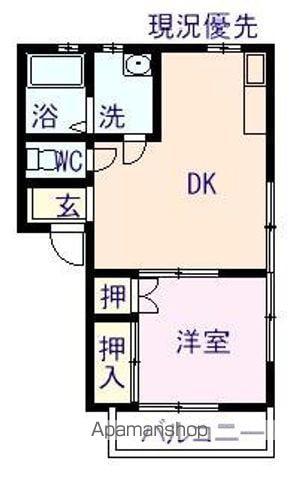 メゾンTOMO(1DK/1階)の間取り写真