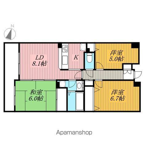 アプレ千葉センターコート(3LDK/8階)の間取り写真